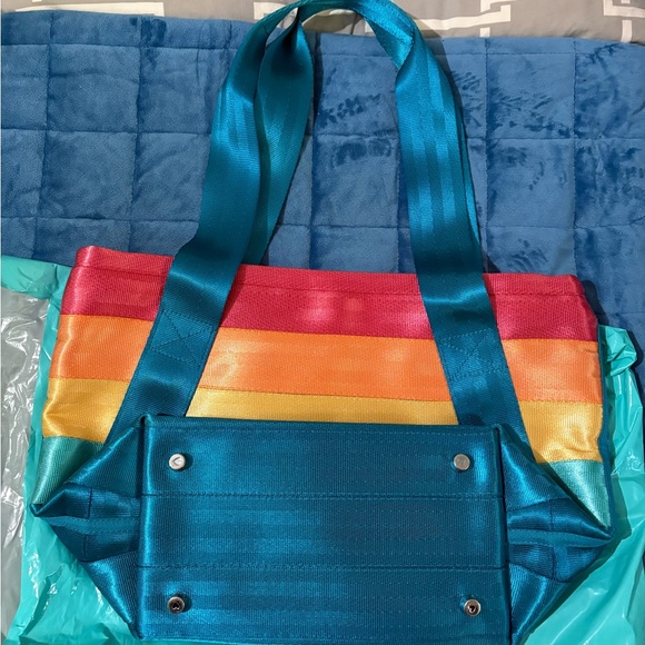 Colorful Striped Tote Bag - Picture 2 of 7